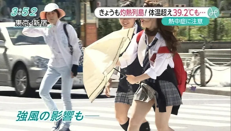  テレビやニュースに偶然映ったJKパンチラ！