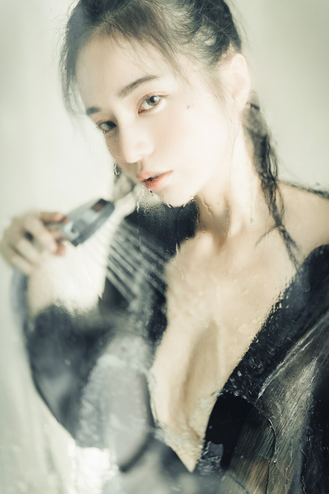 JVID精品 🔞仙仙辰 透明罩衫 透明駱駝蹄內褲 濕潤黑絲 我的女友 這次有點色😈有點甜 Set.02