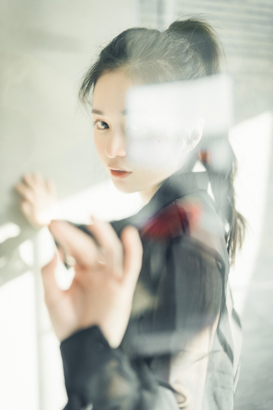 JVID精品 🔞仙仙辰 透明罩衫 透明駱駝蹄內褲 濕潤黑絲 我的女友 這次有點色😈有點甜 Set.02