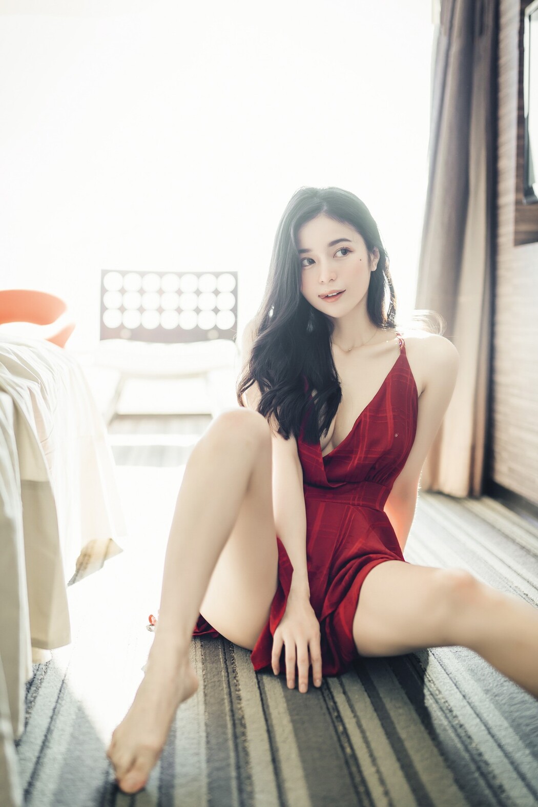 JVID精品 🔞仙仙辰 透明罩衫 透明駱駝蹄內褲 濕潤黑絲 我的女友 這次有點色😈有點甜 Set.01