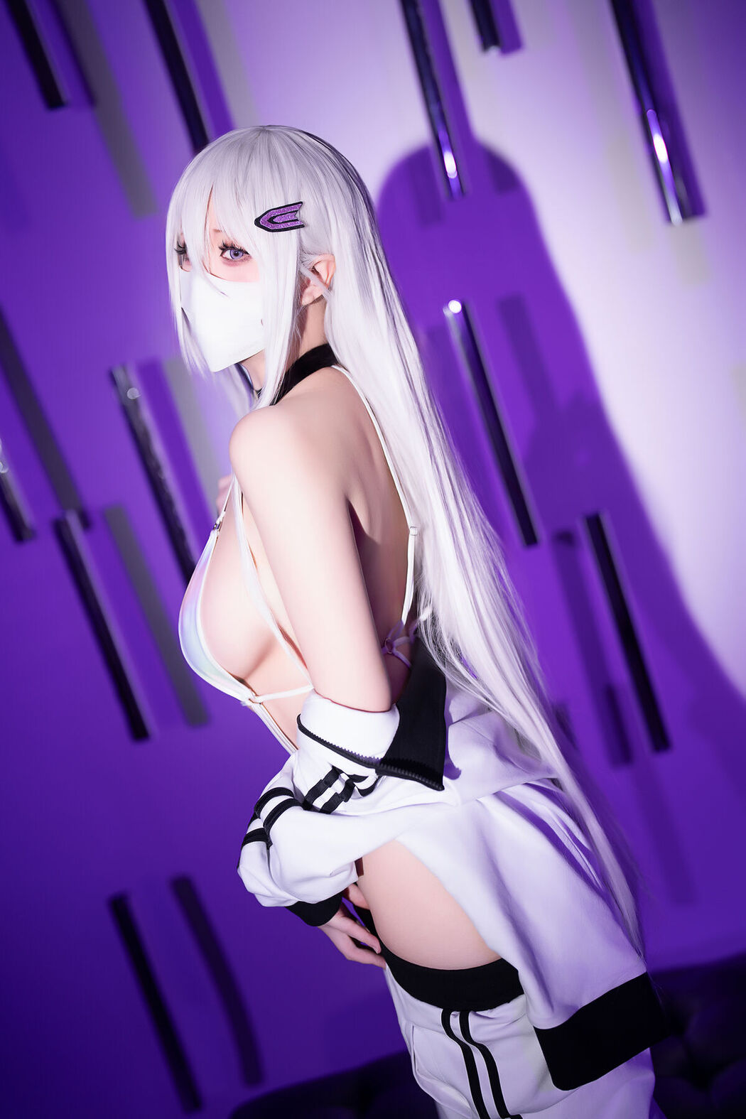 Coser@星之迟迟Hoshilily – 2024年04月计划C 运动服x比基尼x口罩