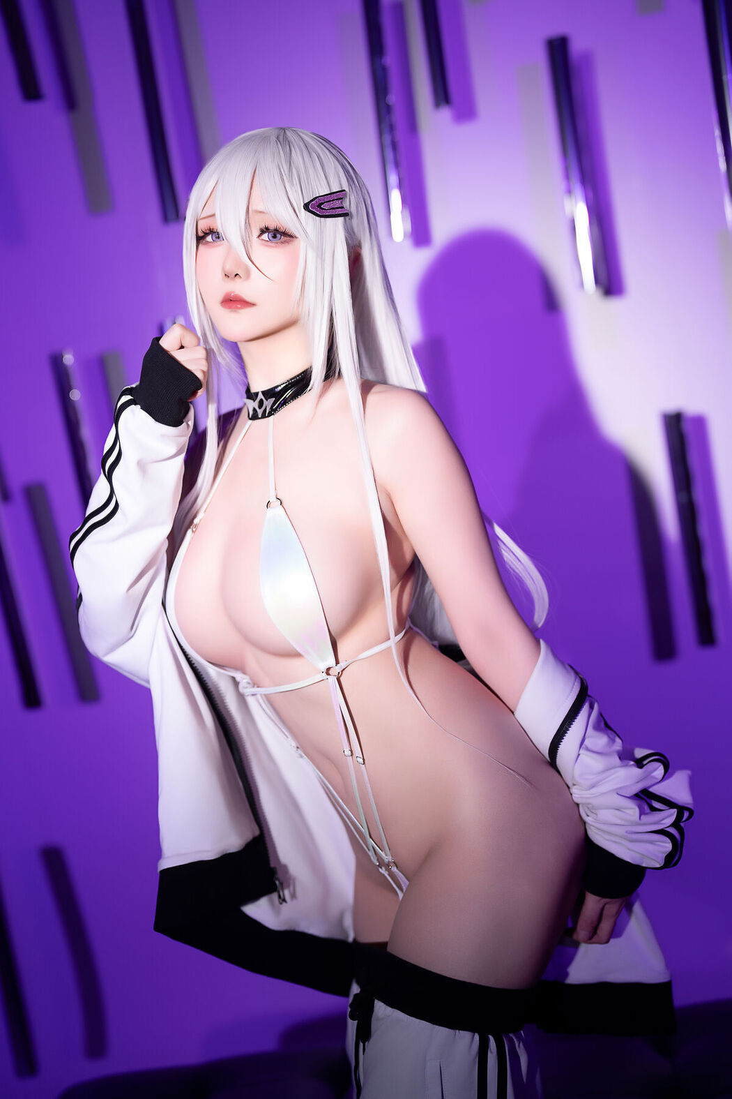 Coser@星之迟迟Hoshilily – 2024年04月计划C 运动服x比基尼x口罩