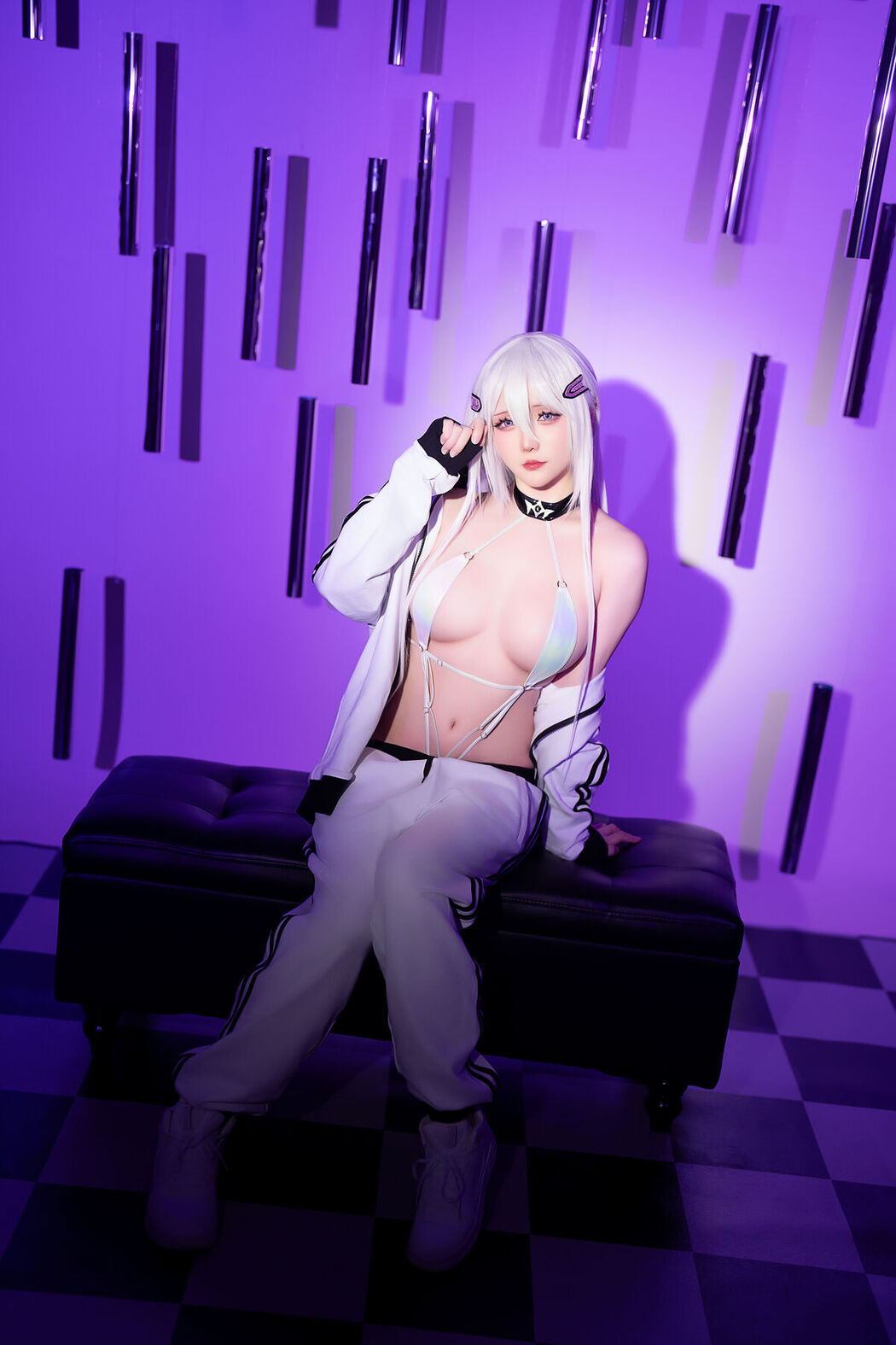 Coser@星之迟迟Hoshilily – 2024年04月计划C 运动服x比基尼x口罩