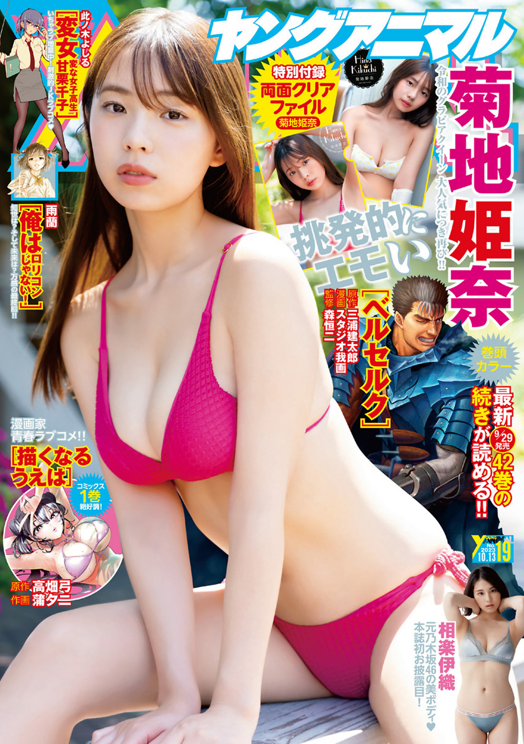 Hina Kikuchi 菊地姫奈, Young Animal 2023 No.19 (ヤングアニマル 2023年19号) Cover Photo
