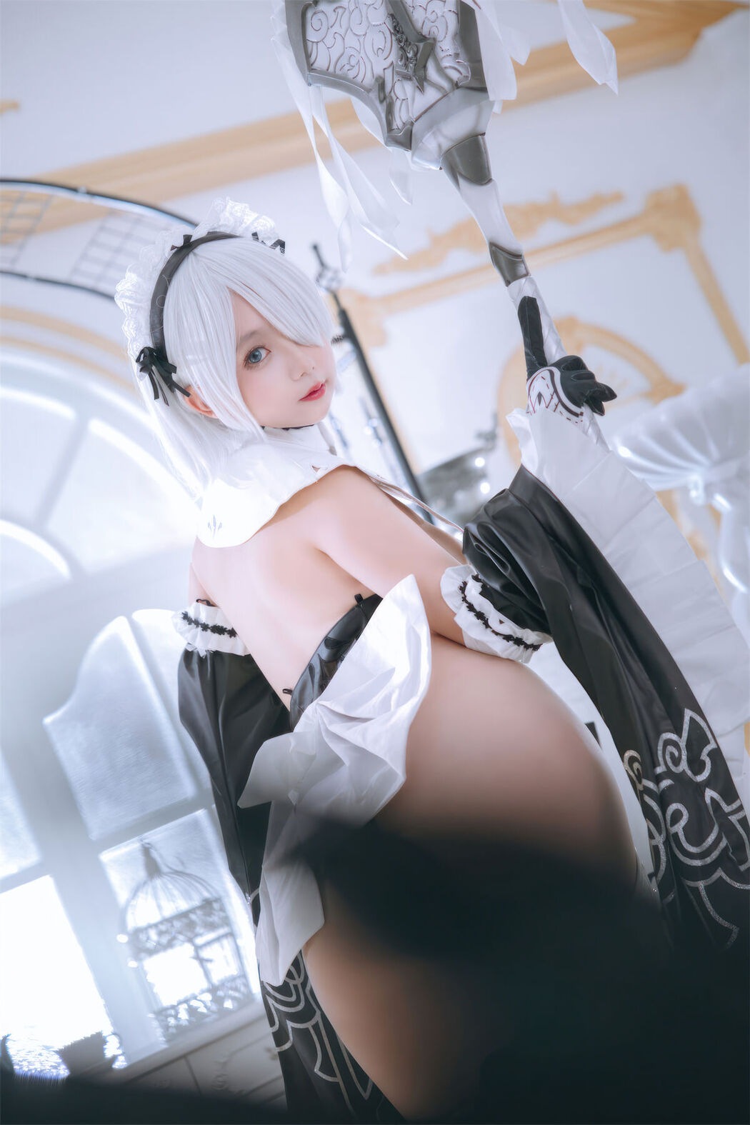 Coser@日奈娇 – 2B奶盖女仆