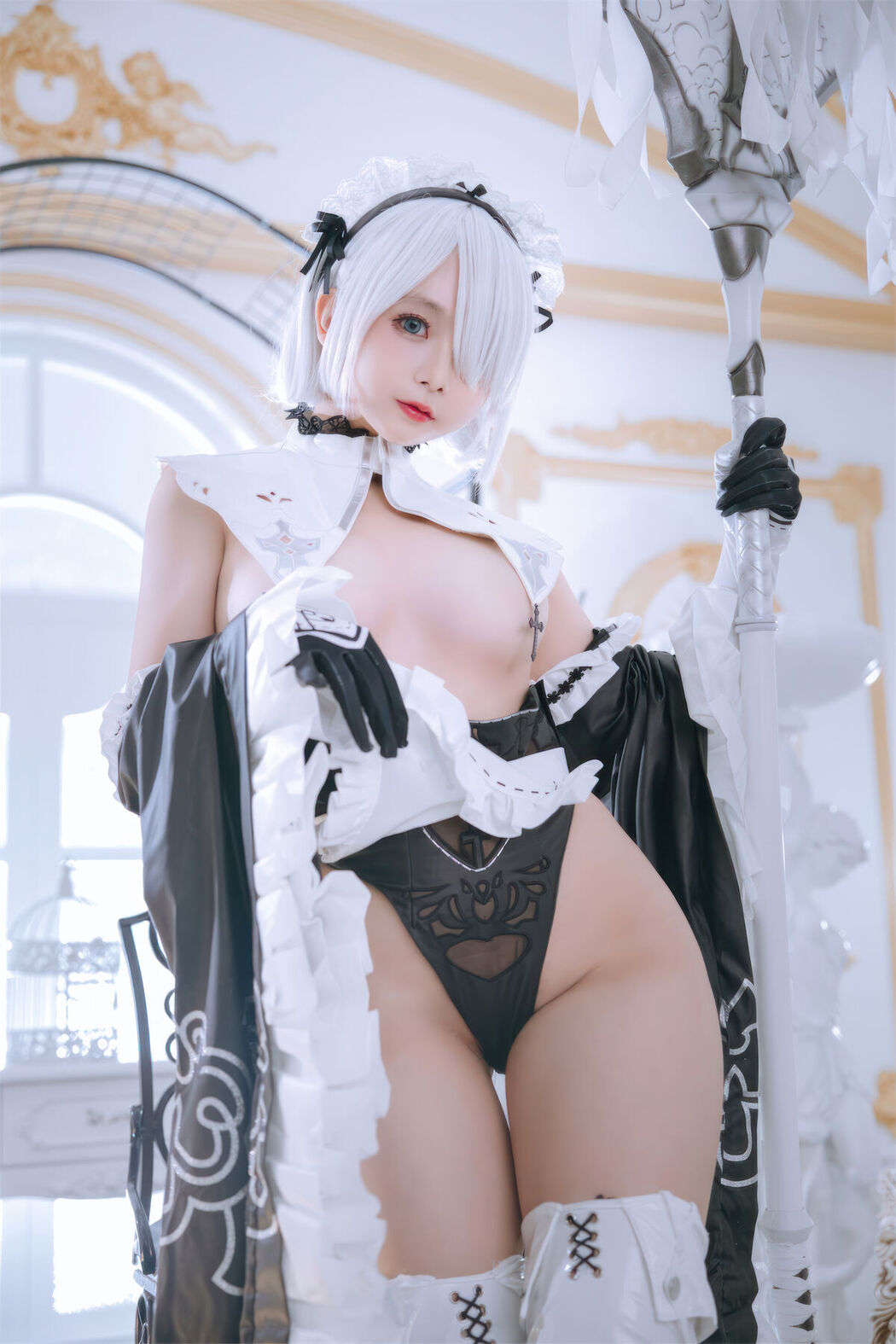 Coser@日奈娇 – 2B奶盖女仆