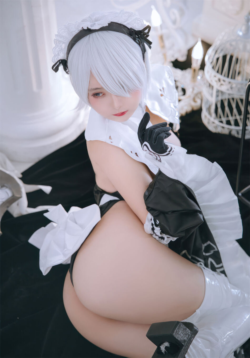 Coser@日奈娇 – 2B奶盖女仆