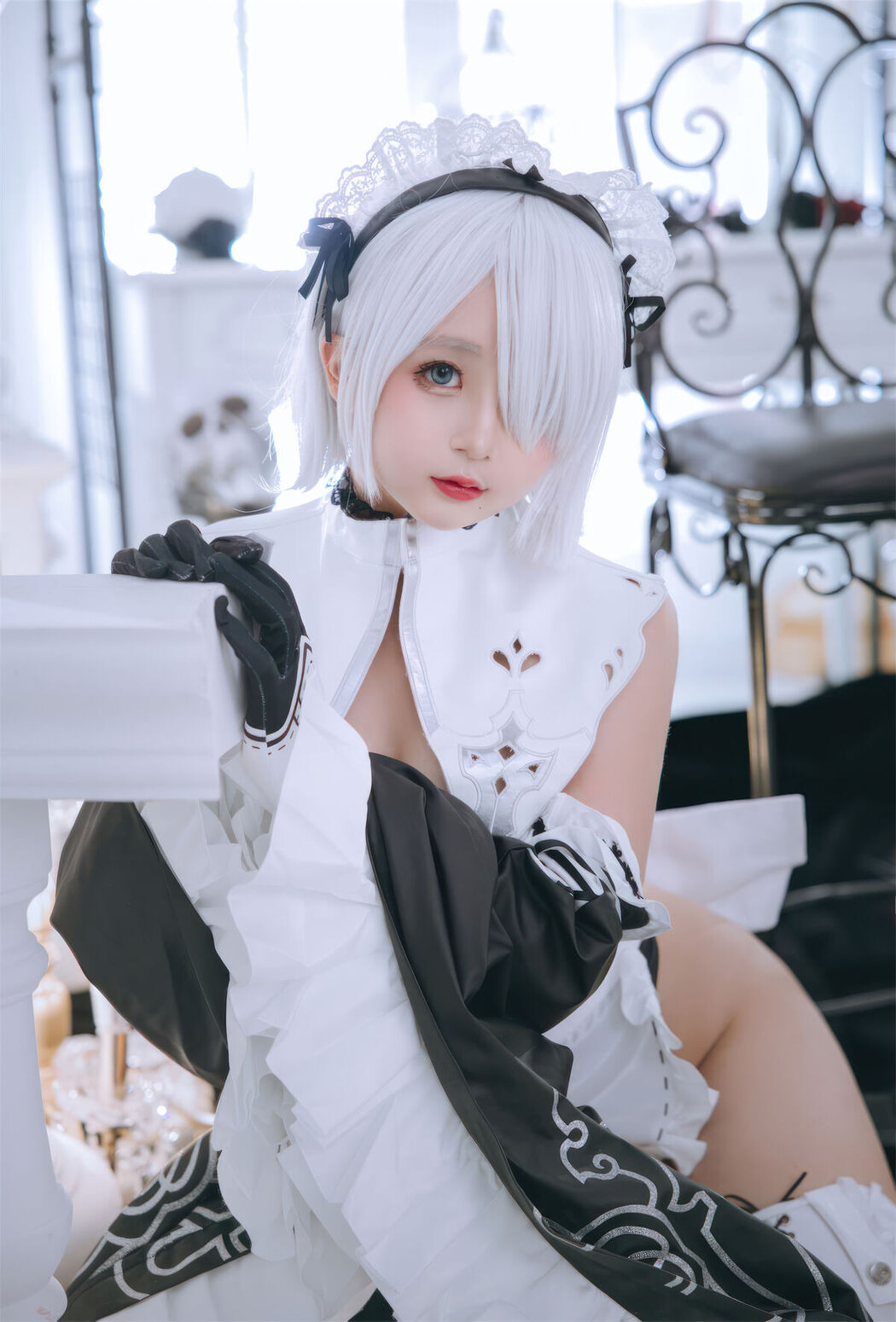 Coser@日奈娇 – 2B奶盖女仆