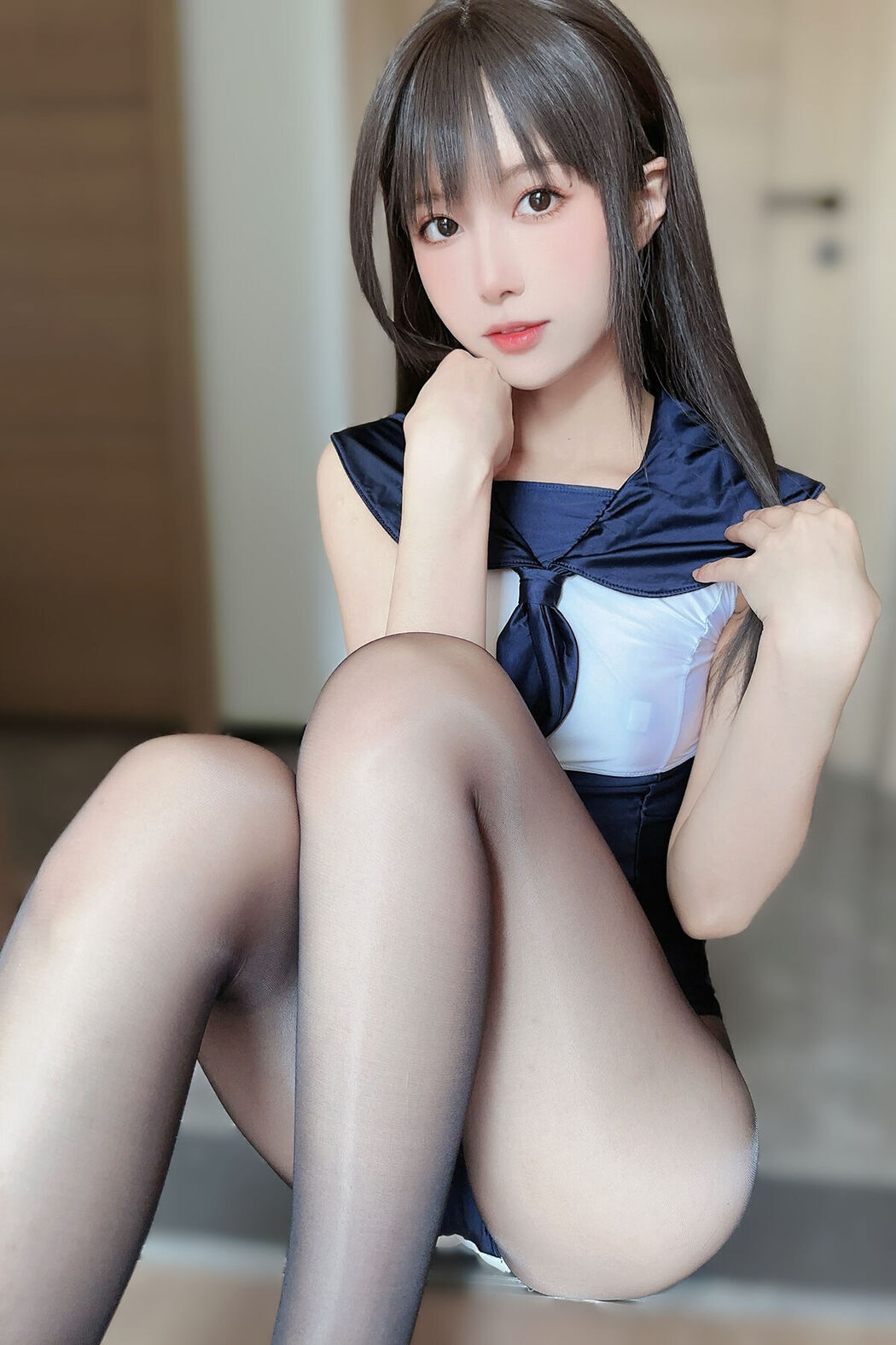 Coser@布丁大法 Pudding Dafa – 无内黑丝蜜臀美腿 Part1 Cover Photo