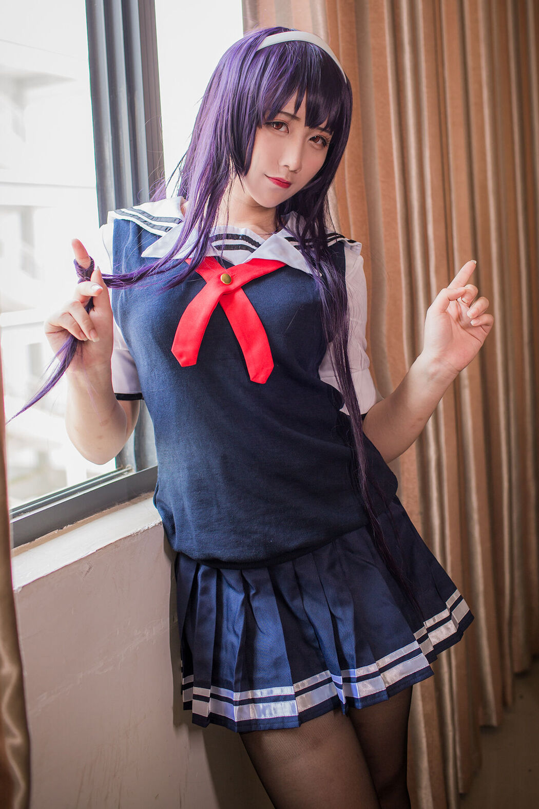 Coser@九曲Jean – 霞之丘诗羽夏季校服 Cover Photo