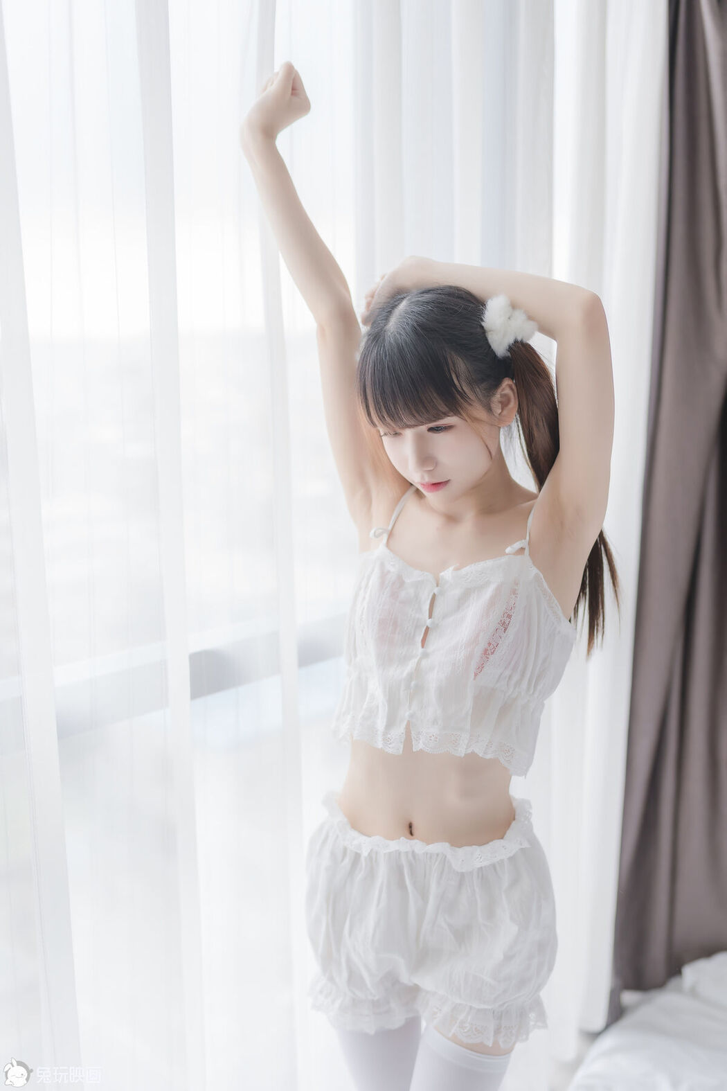 Coser@兔玩映画 Vol.058 白色双马尾