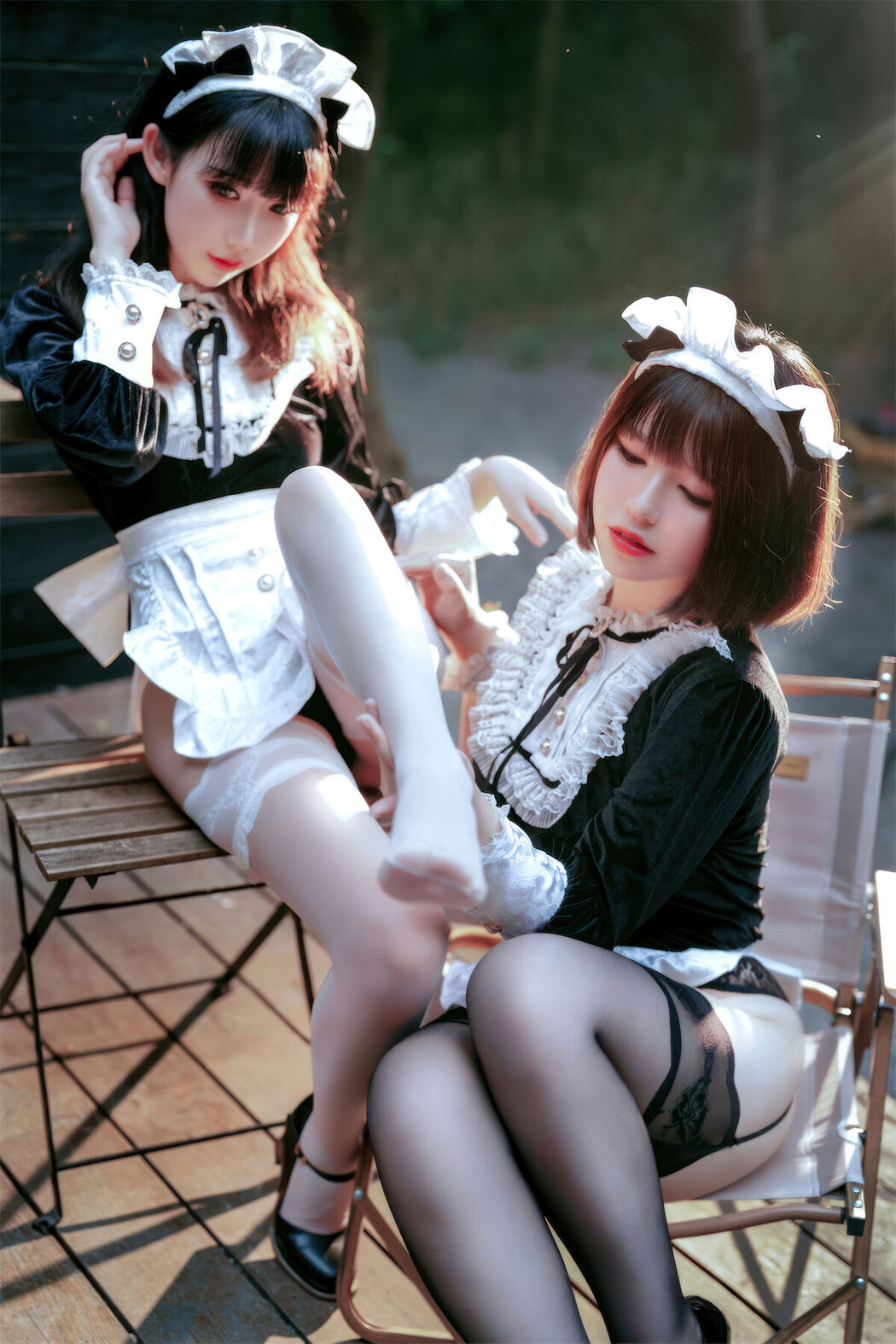 Coser@面饼仙儿 No.136 And 半半子 – Maid姉妹