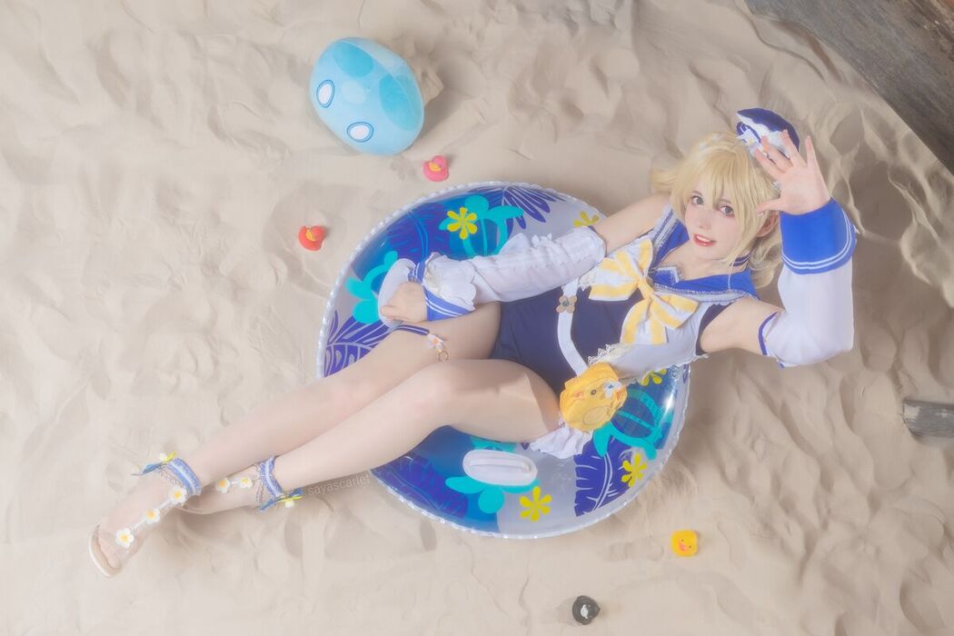 Coser@Saya Scarlet – Barbara Swimsuit Genshin Impact