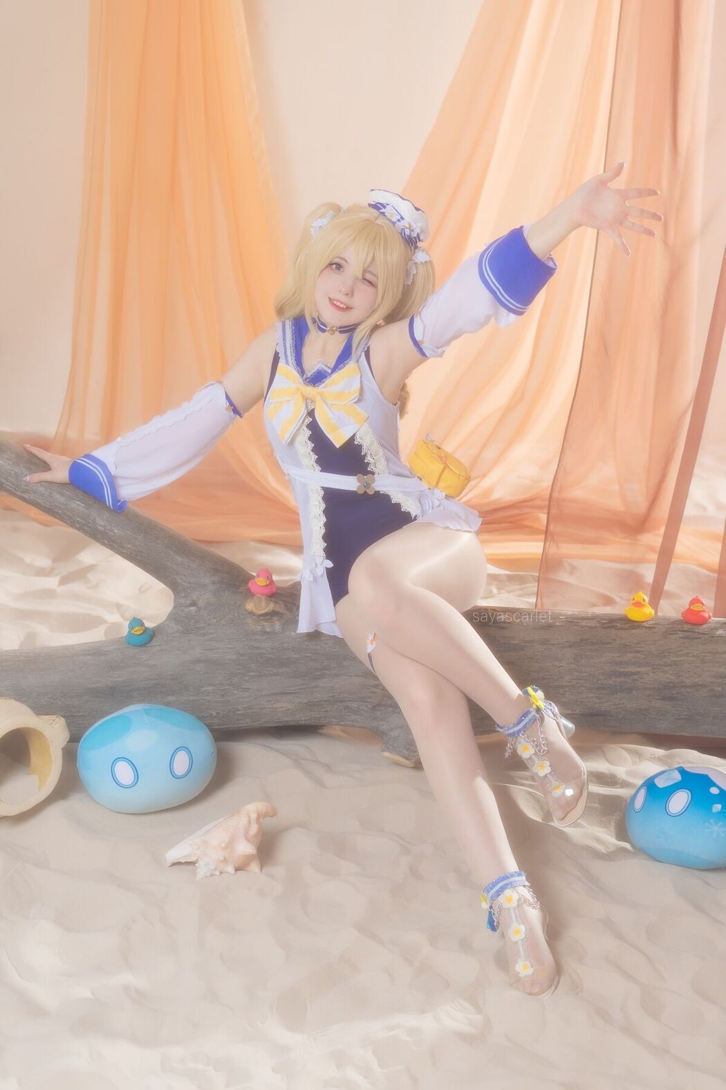 Coser@Saya Scarlet – Barbara Swimsuit Genshin Impact