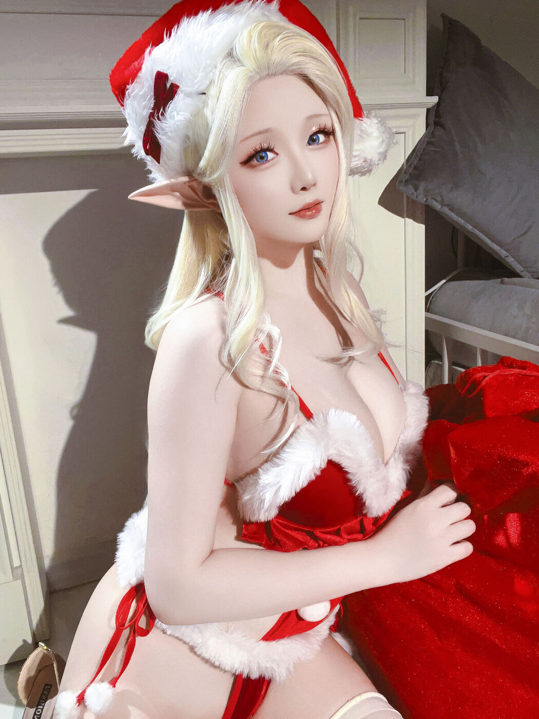 Coser@星之迟迟Hoshilily – 圣诞精灵篇之圣诞老人 Part2