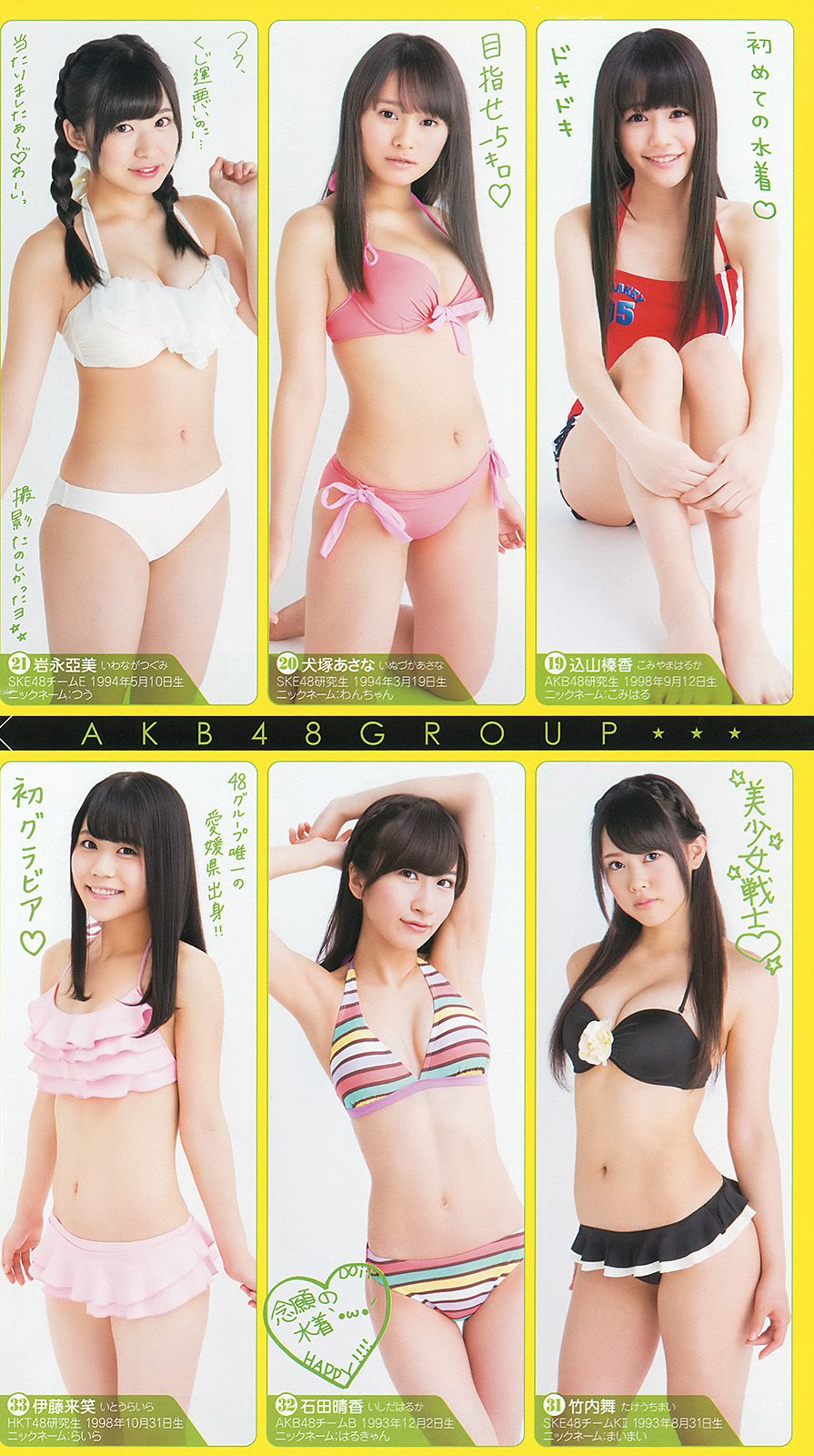 Yua Shinkawa 48 Group Hinako Kinoshita [Weekly Young Jump] 2014 No.06-07 Photograph