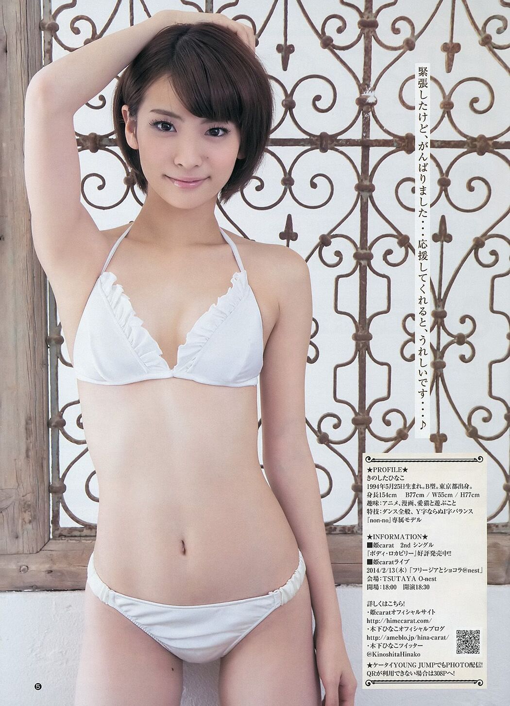 Yua Shinkawa 48 Group Hinako Kinoshita [Weekly Young Jump] 2014 No.06-07 Photograph