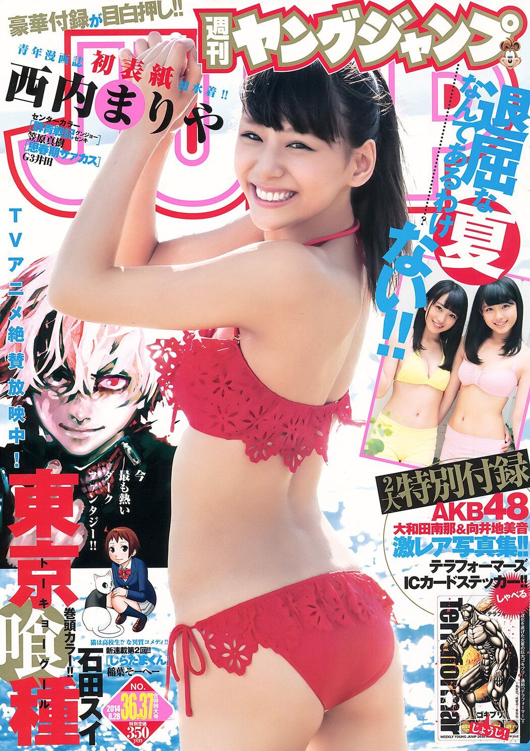 Nishina まりや Shirakawa Yuna, Owada Nanna, Mugidi Miyin [Weekly Young Jump] 2014 No.36-37 Photo Magazine