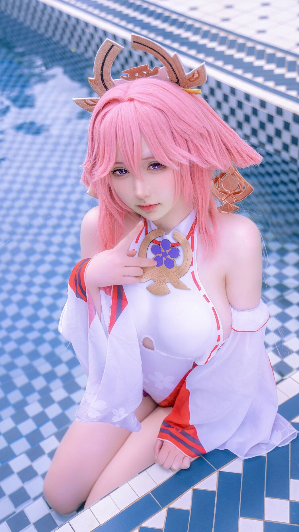 Coser@樱梨梨Eriri – 八重神子泳装