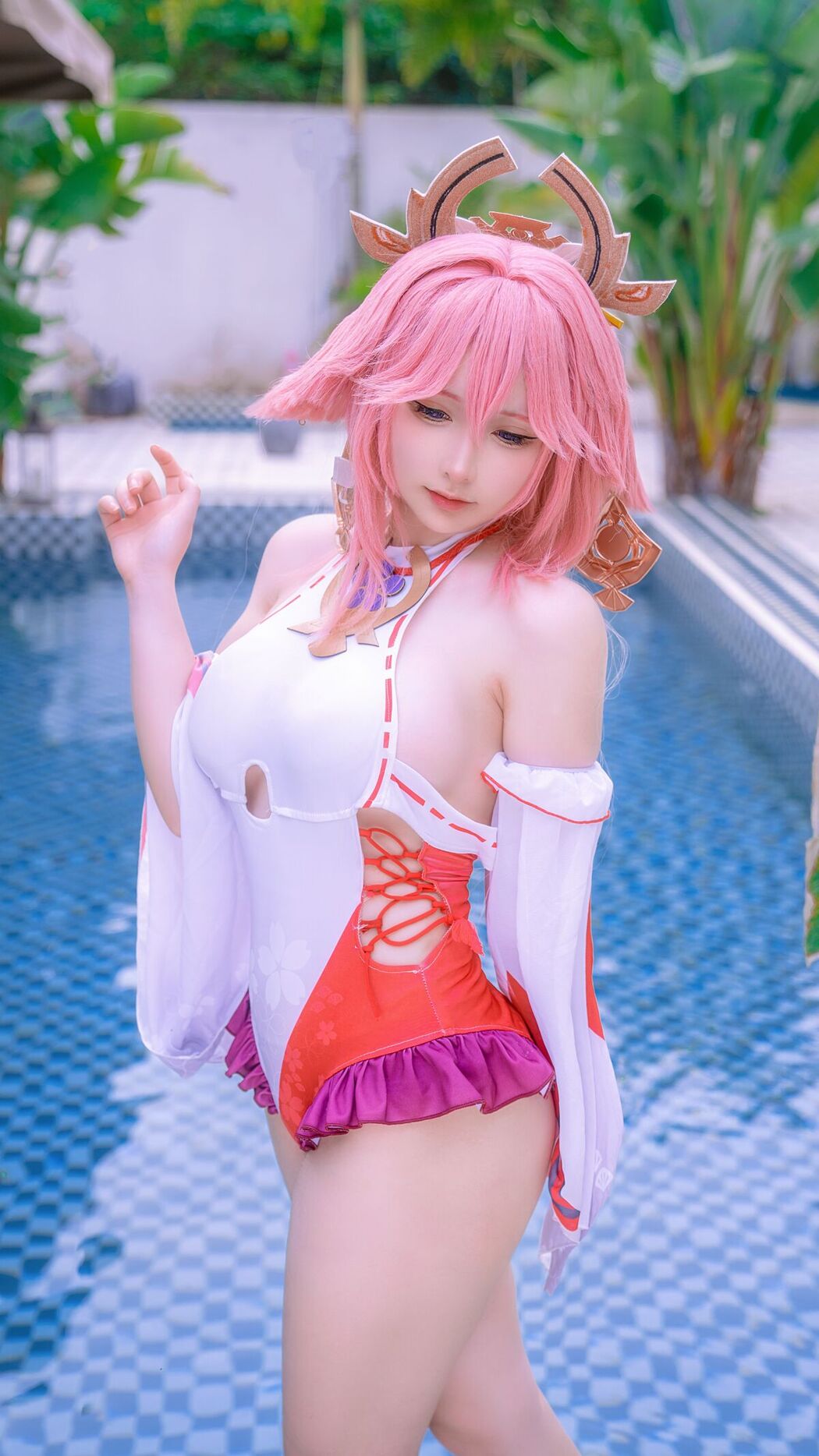 Coser@樱梨梨Eriri – 八重神子泳装