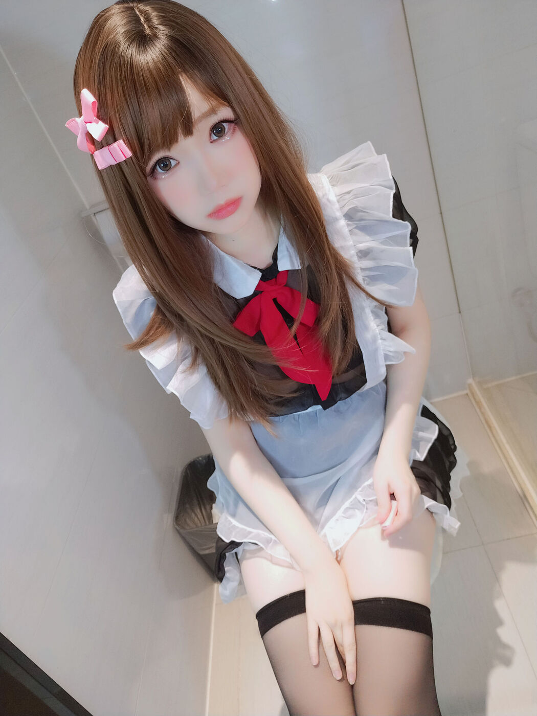 [Net Red COSER Photo] Anime blogger Xue Qing Astra - Bathroom Maid