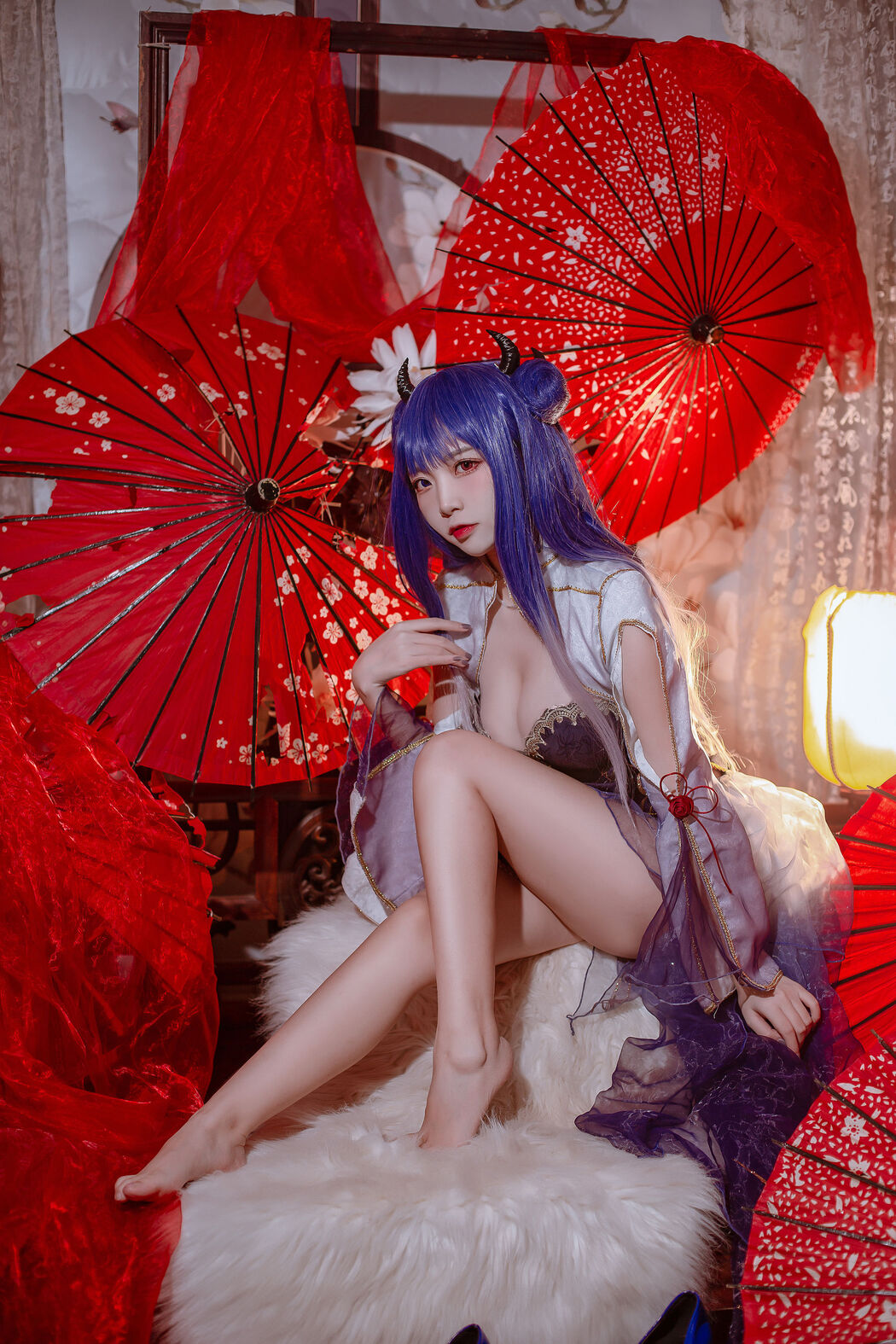 [Welfare COS] Popular Coser Nizo Nisa - Blue Ibuki Cheongsam
