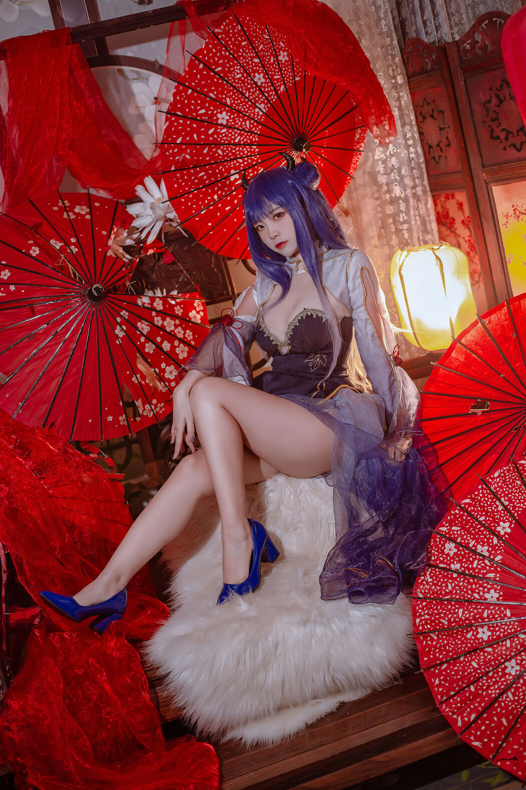 [Welfare COS] Popular Coser Nizo Nisa - Blue Ibuki Cheongsam
