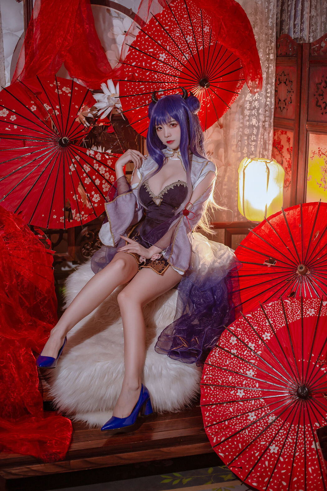 [Welfare COS] Popular Coser Nizo Nisa - Blue Ibuki Cheongsam