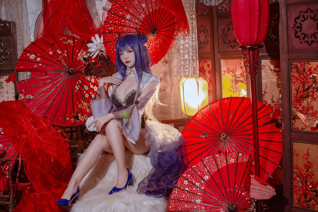[Welfare COS] Popular Coser Nizo Nisa - Blue Ibuki Cheongsam