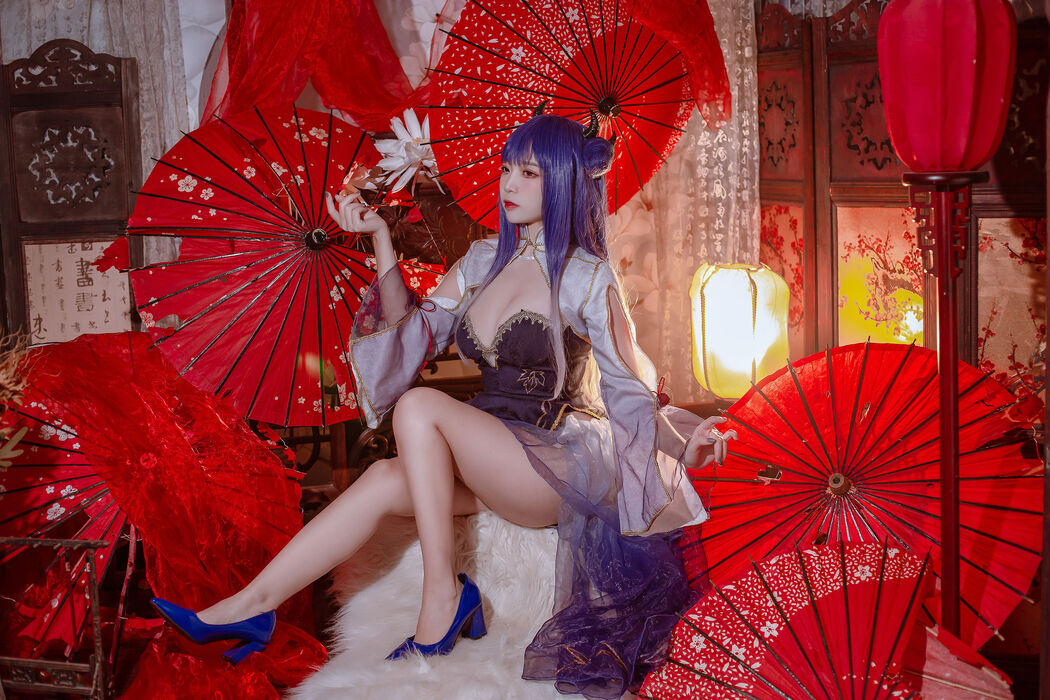 [Welfare COS] Popular Coser Nizo Nisa - Blue Ibuki Cheongsam