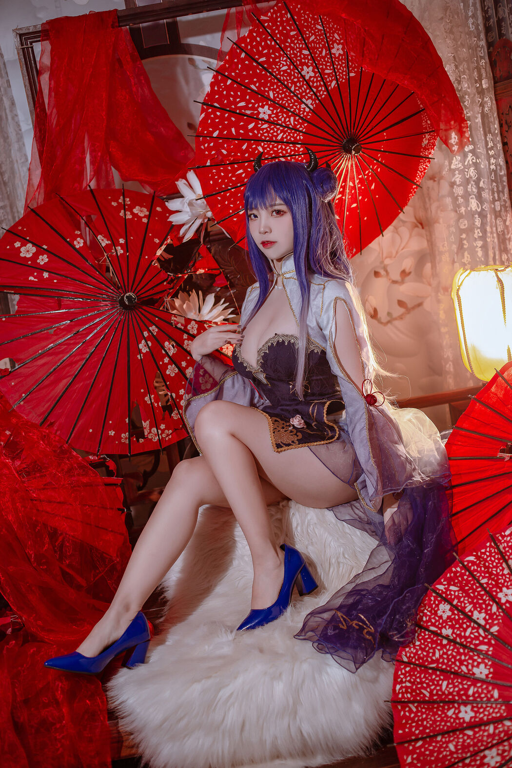 [Welfare COS] Popular Coser Nizo Nisa - Blue Ibuki Cheongsam