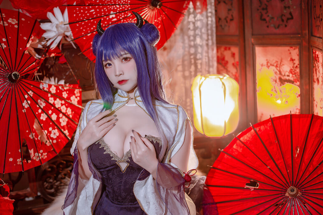 [Welfare COS] Popular Coser Nizo Nisa - Blue Ibuki Cheongsam