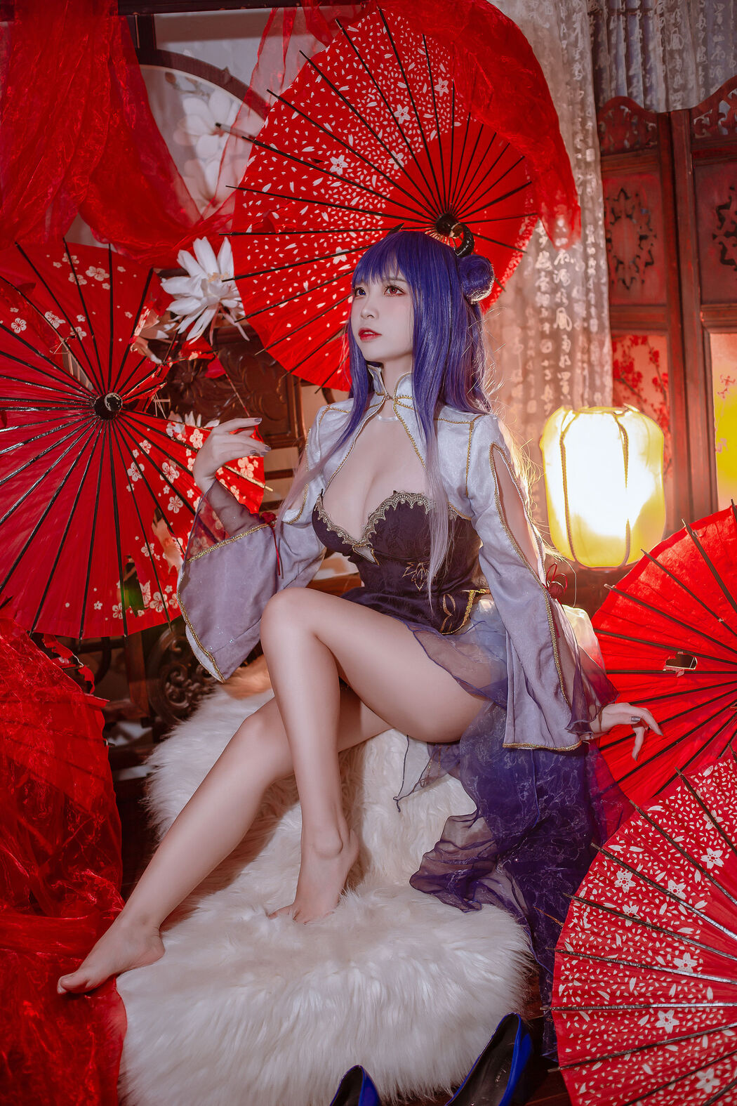 [Welfare COS] Popular Coser Nizo Nisa - Blue Ibuki Cheongsam