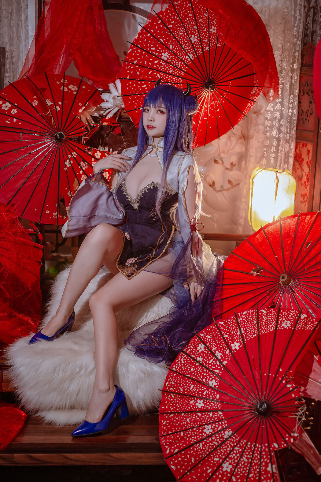 [Welfare COS] Popular Coser Nizo Nisa - Blue Ibuki Cheongsam