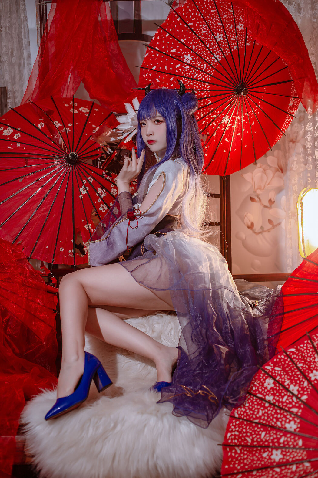 [Welfare COS] Popular Coser Nizo Nisa - Blue Ibuki Cheongsam