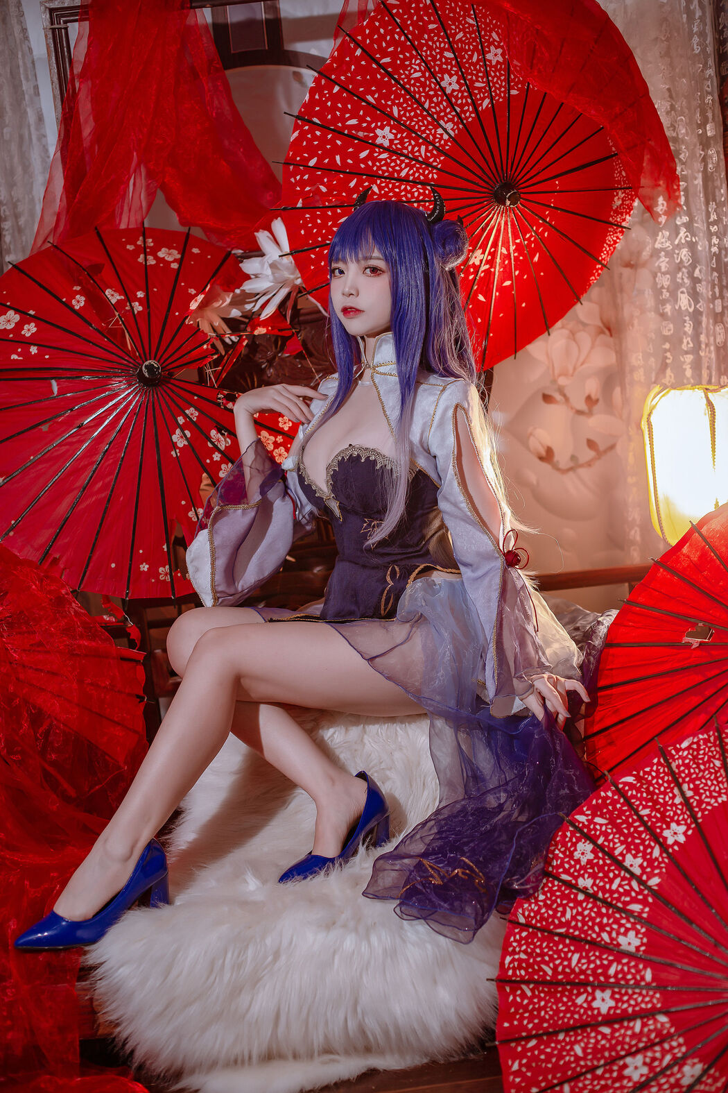 [Welfare COS] Popular Coser Nizo Nisa - Blue Ibuki Cheongsam
