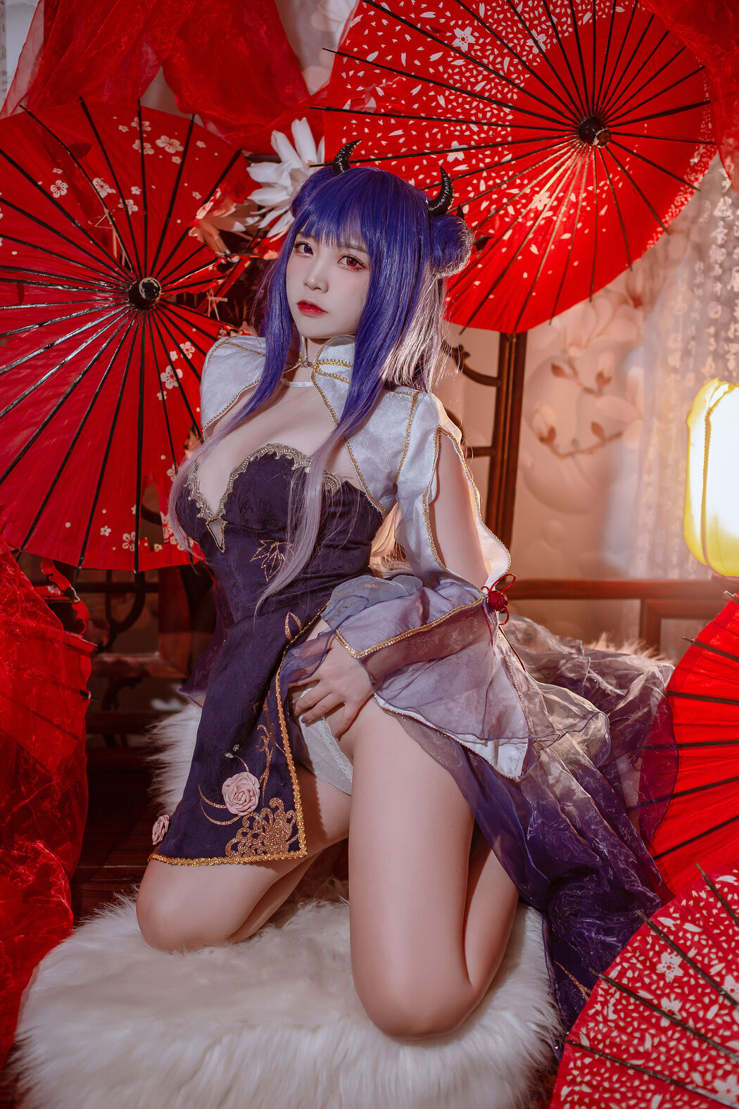 [Welfare COS] Popular Coser Nizo Nisa - Blue Ibuki Cheongsam