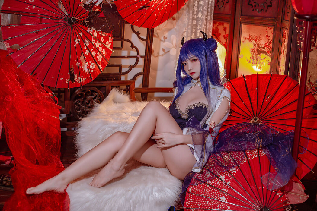 [Welfare COS] Popular Coser Nizo Nisa - Blue Ibuki Cheongsam