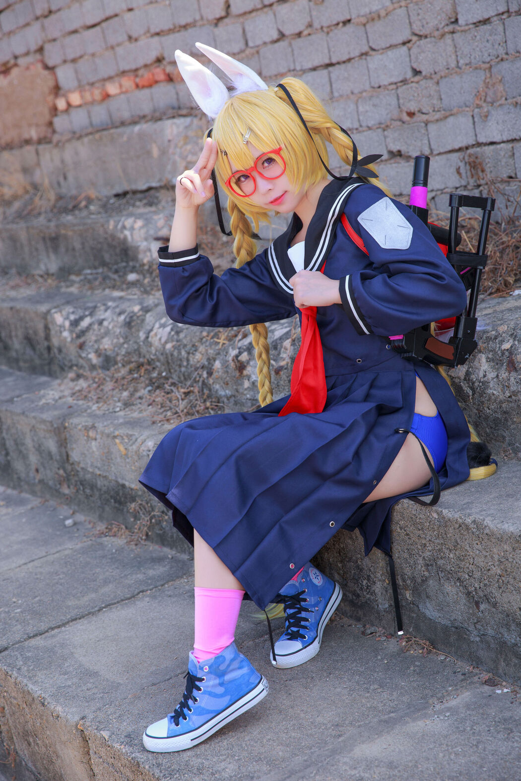 [Net Red COSER Photo] Anime blogger G44 will not be injured - Whirlwind School Uniform