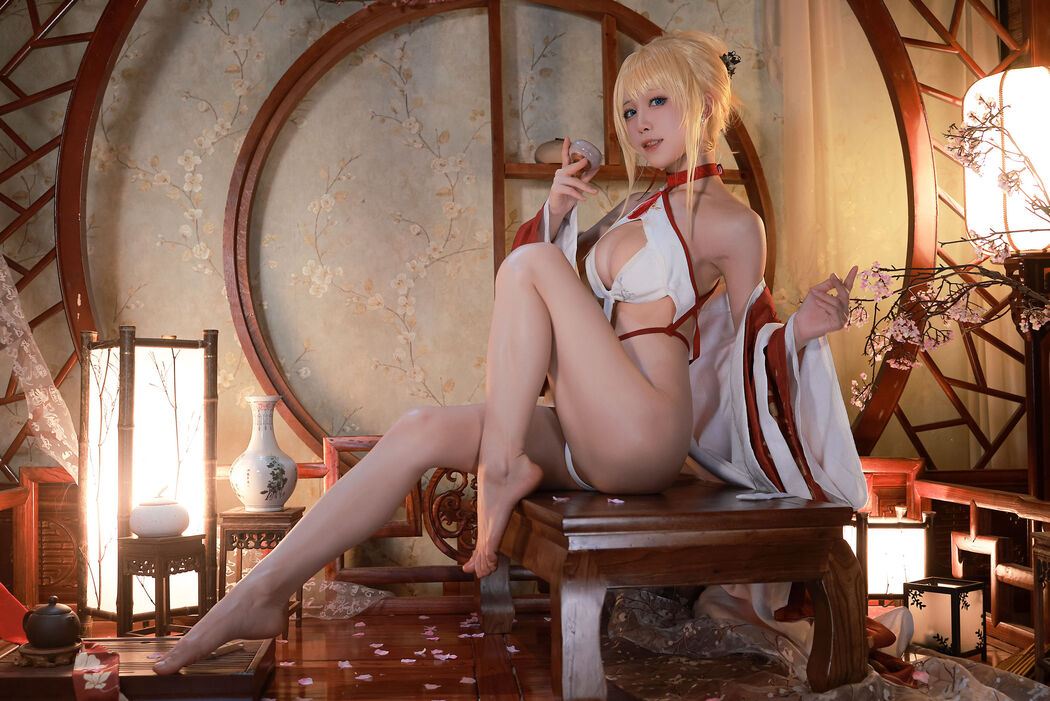 [Internet celebrity COSER photo] Anime blogger Shui Miao aqua - Glory