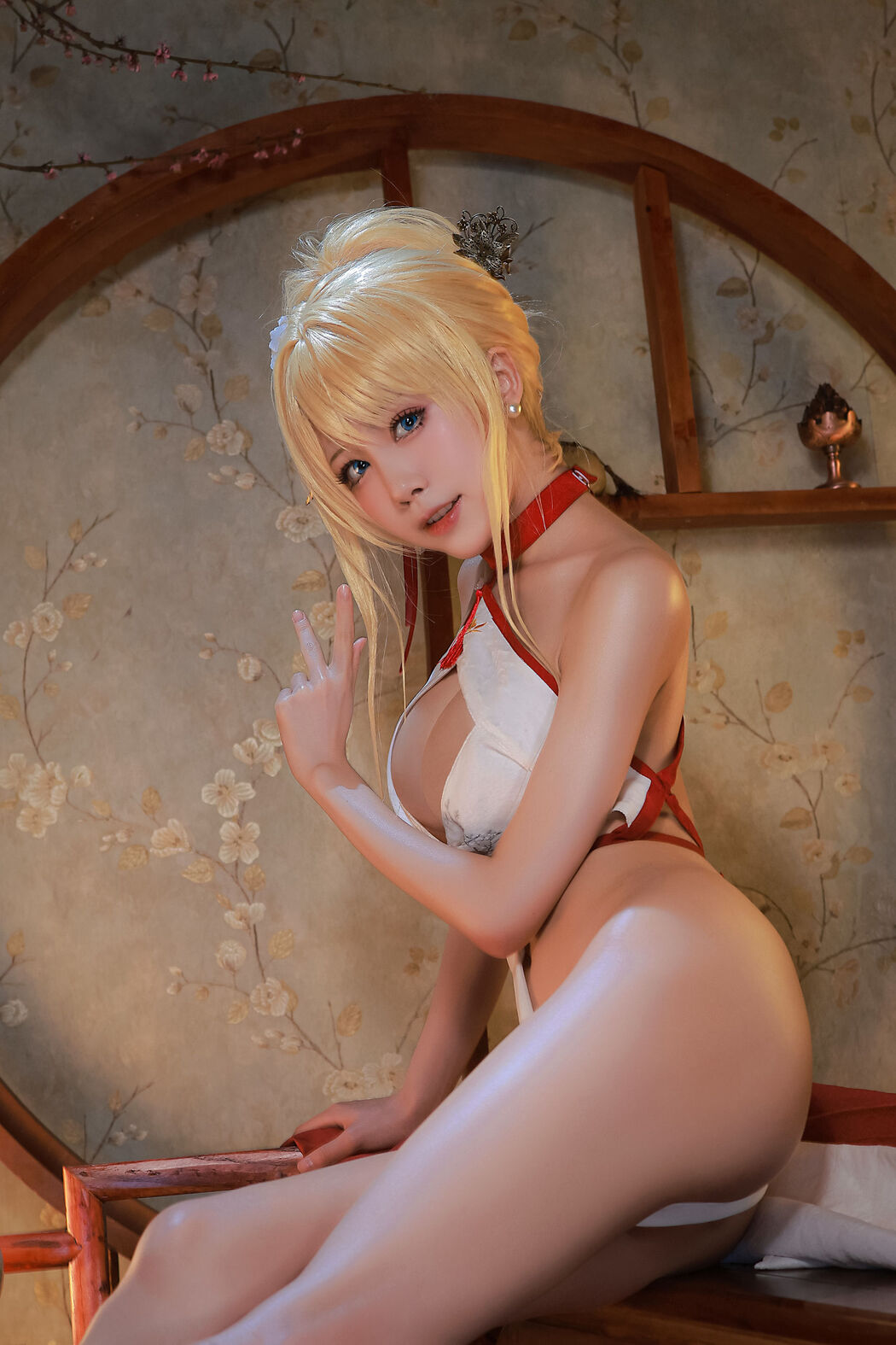 [Internet celebrity COSER photo] Anime blogger Shui Miao aqua - Glory