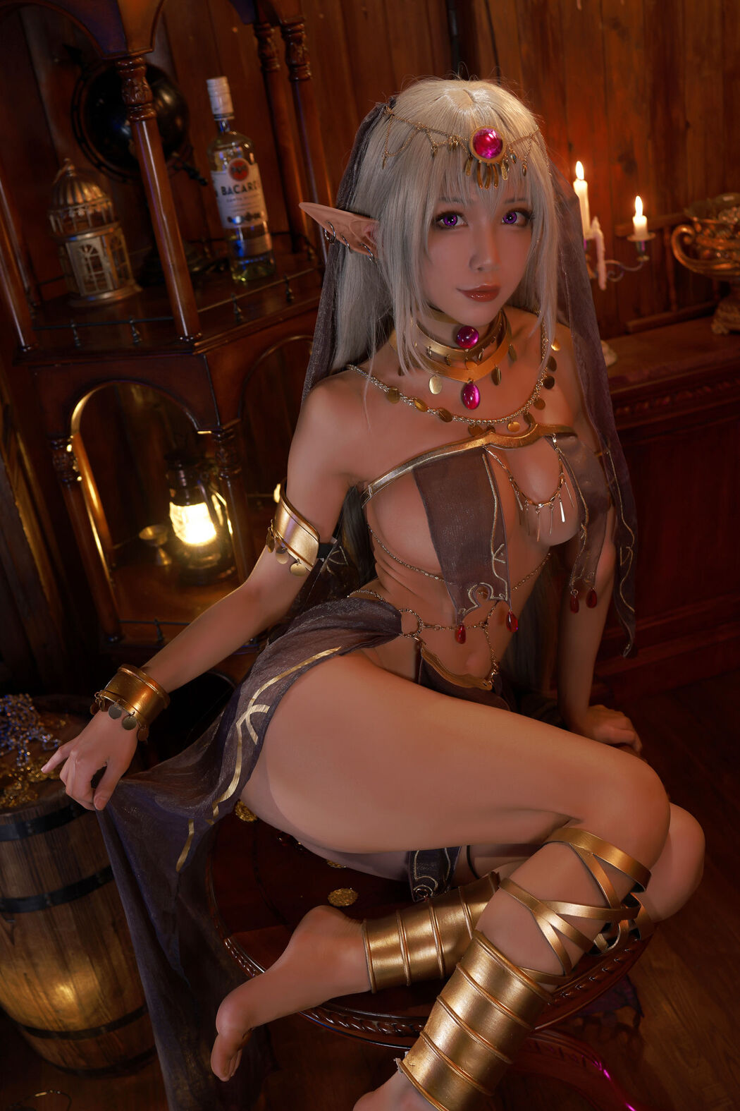 [Net Red COSER Photo] Anime blogger Shui Miao aqua - Black Beast 2