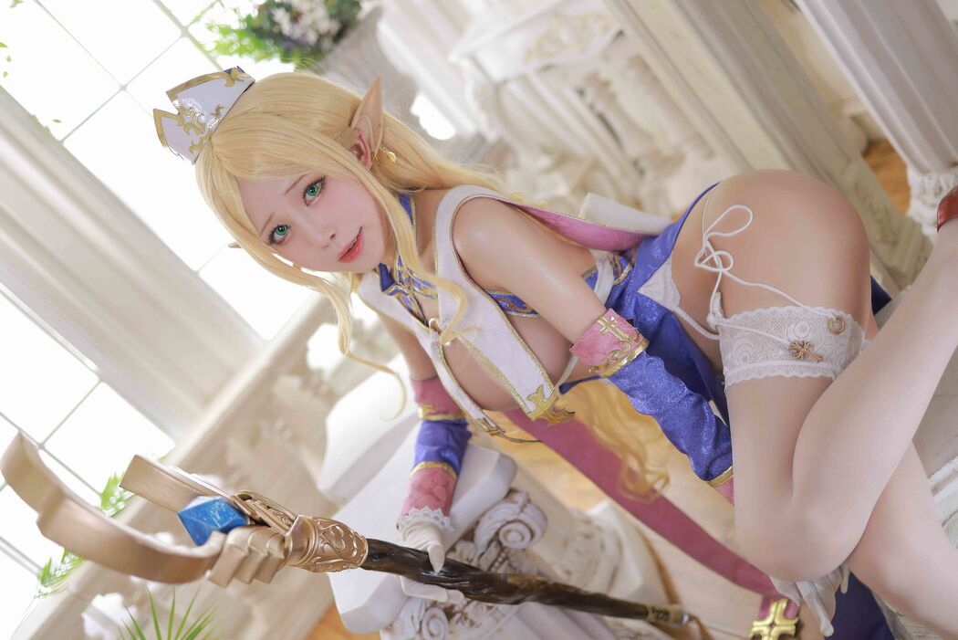 [Internet celebrity COSER photo] Anime blogger Shui Miao aqua - Elf Village