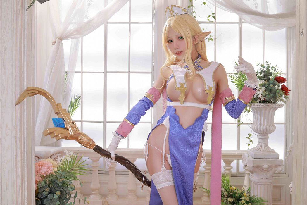 [Internet celebrity COSER photo] Anime blogger Shui Miao aqua - Elf Village