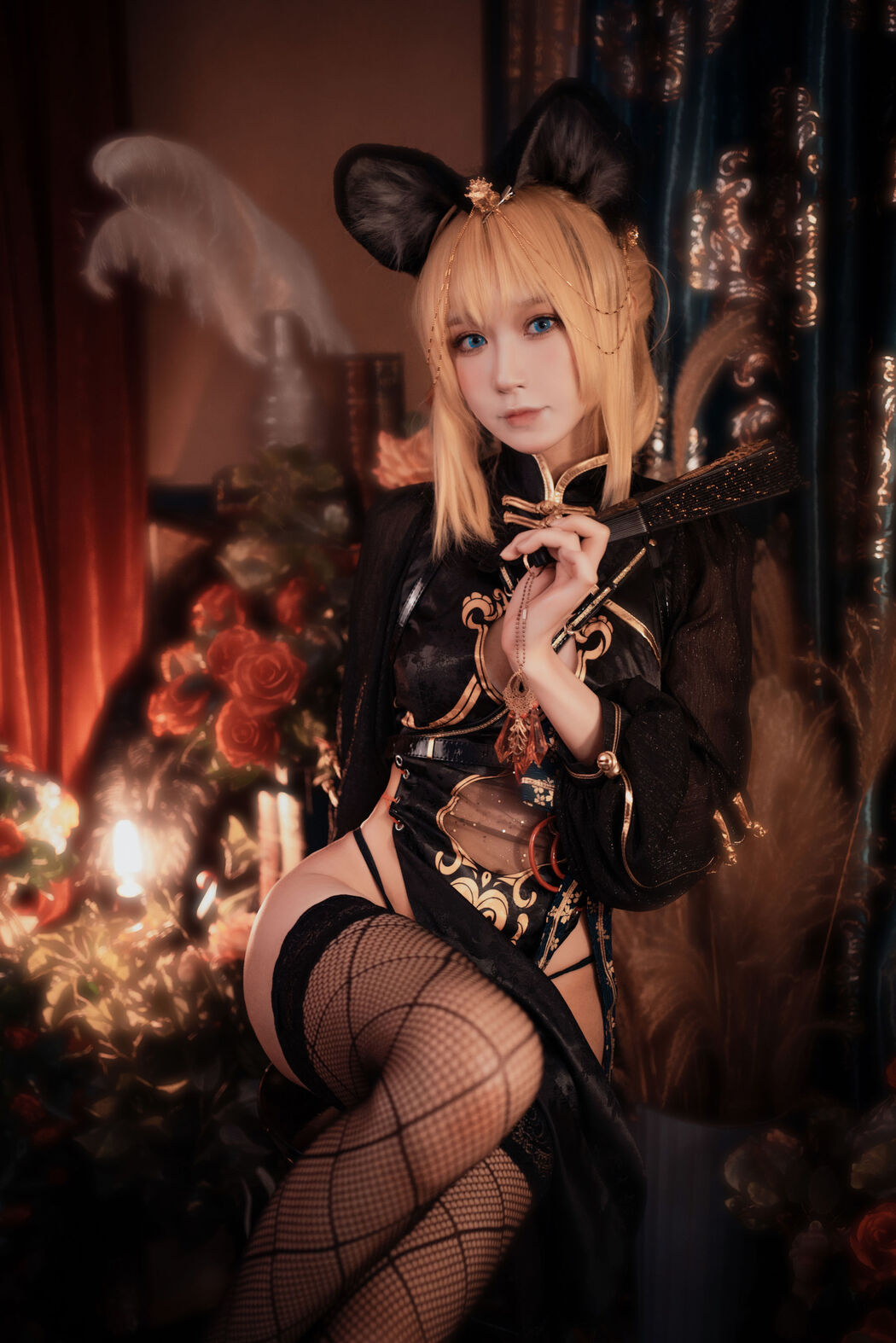 [Internet celebrity COSER photo] Anime blogger A Bao is also a rabbit girl - only your cheongsam