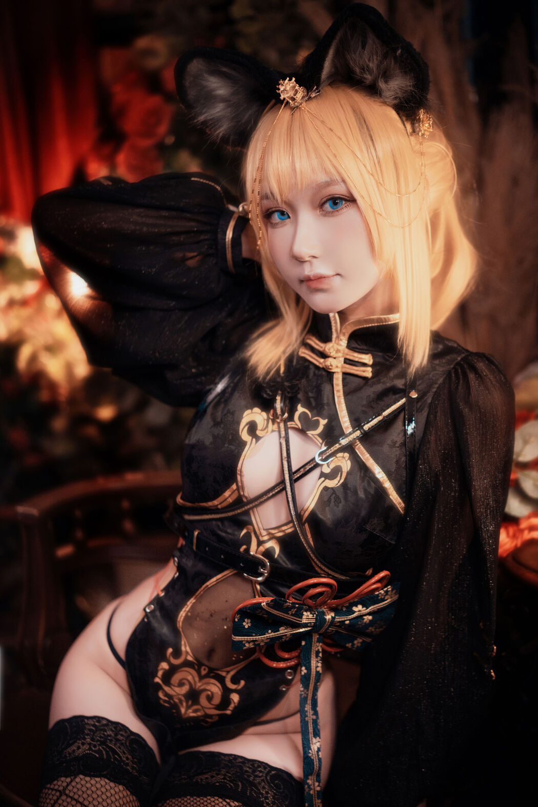 [Internet celebrity COSER photo] Anime blogger A Bao is also a rabbit girl - only your cheongsam