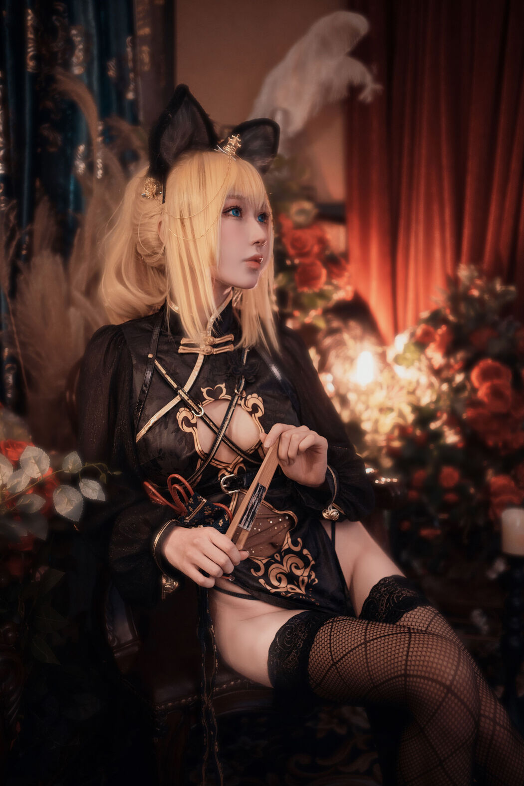 [Internet celebrity COSER photo] Anime blogger A Bao is also a rabbit girl - only your cheongsam