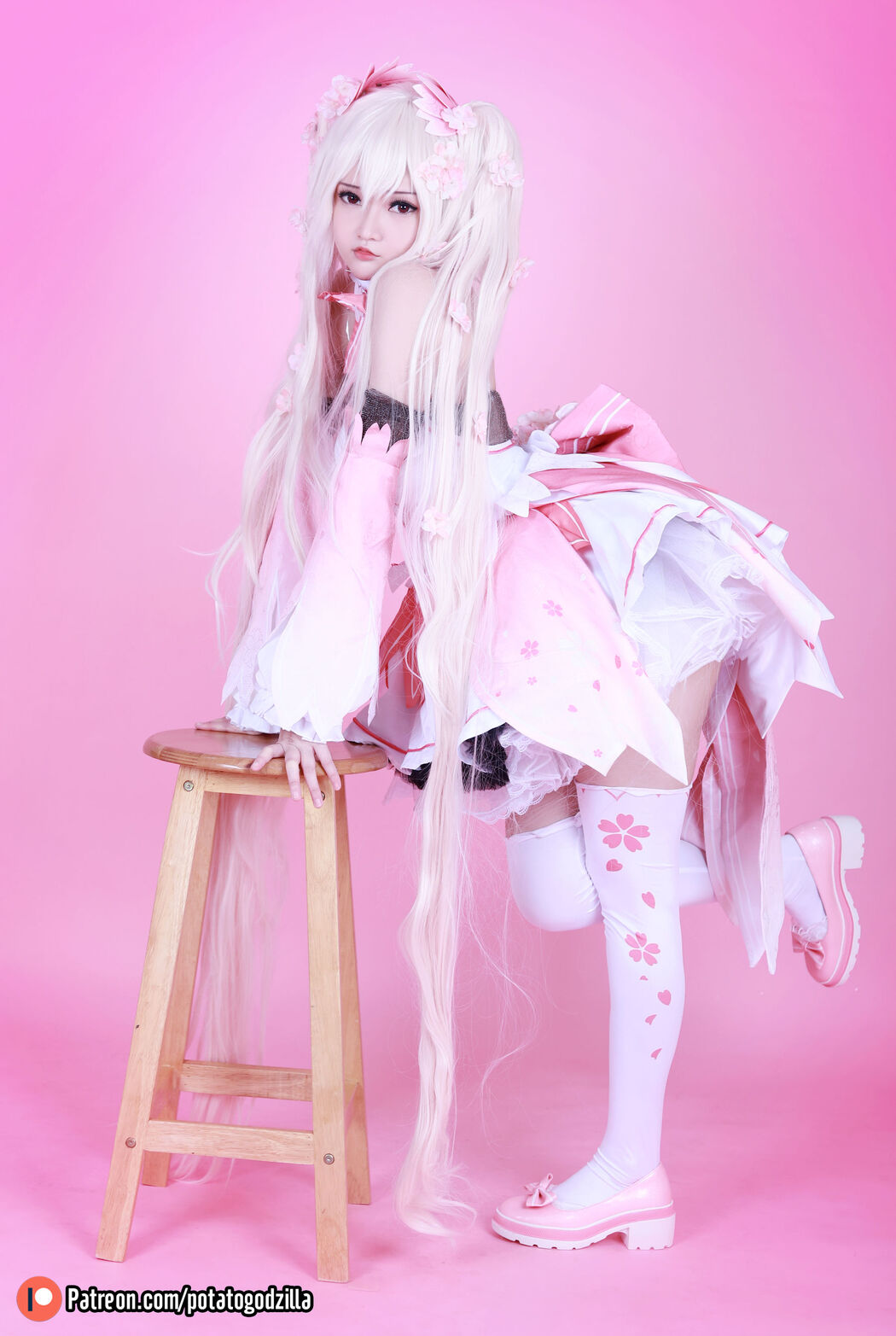 [Net Celebrity COSER Photo] Coser Miss Potato Godzilla - Sakura Miku