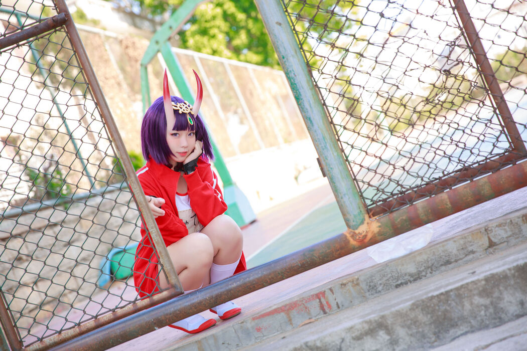 [Internet celebrity COSER photo] Anime blogger G44 will not be injured - Jiutun gym suit