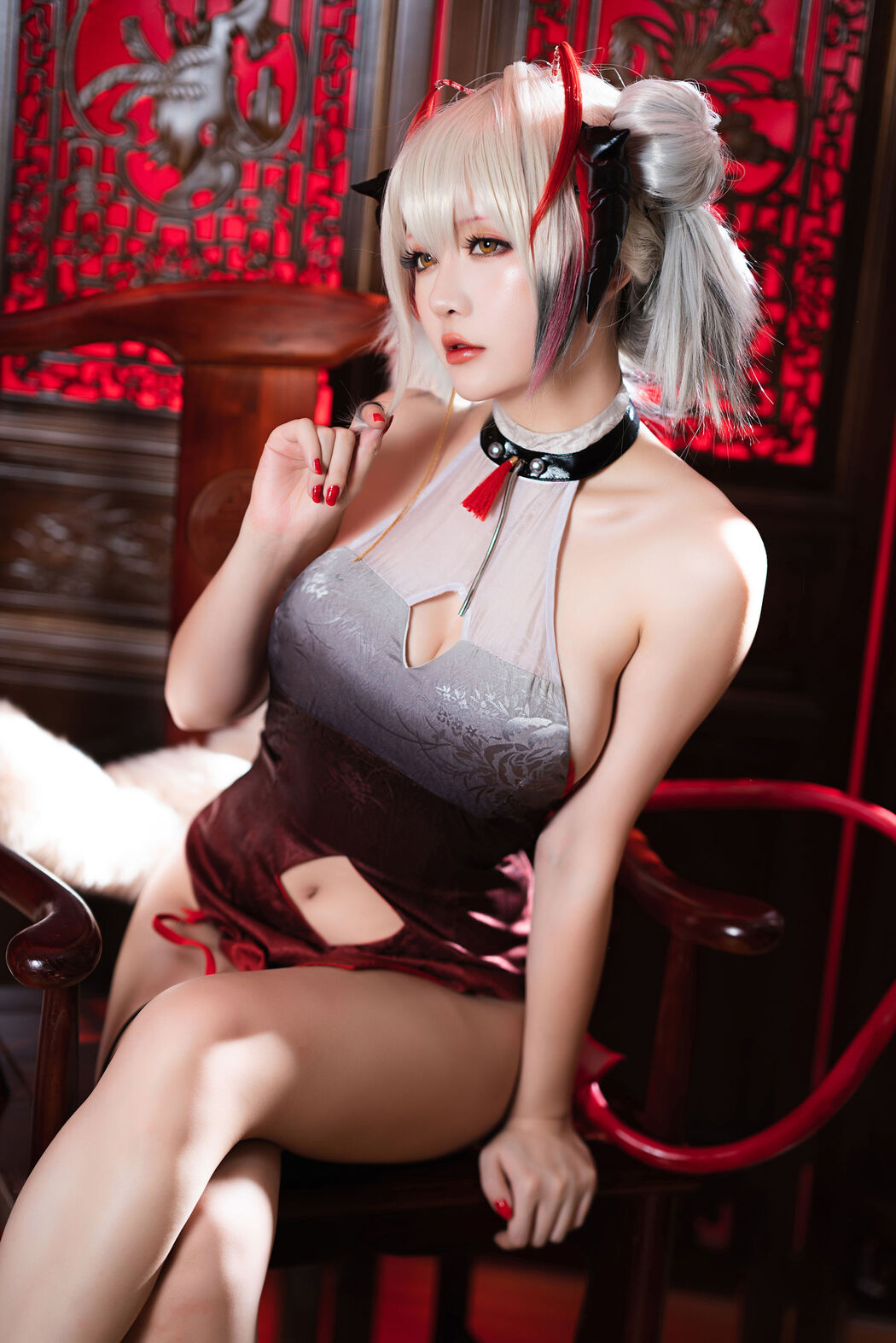 [Internet celebrity COSER photo] Miss Coser Xingzhichi-W-Doujin Cheongsam